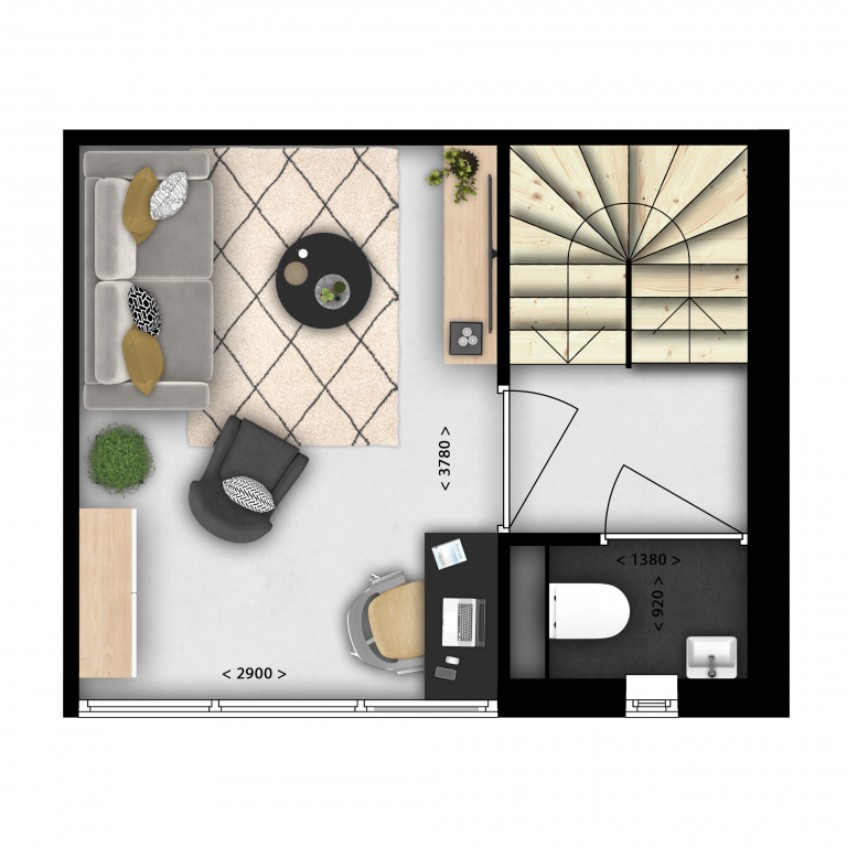 Eerste verdieping - Roots plat